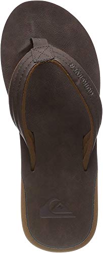 Quiksilver Carver Nubuck-Sandals For Men, Zapatos de Playa y Piscina Hombre, Marrón (Demitasse-Solid Ctk0), 45 EU