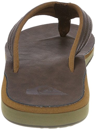 Quiksilver Carver Nubuck-Sandals For Men, Zapatos de Playa y Piscina Hombre, Marrón (Demitasse-Solid Ctk0), 45 EU