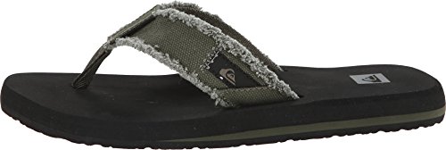 Quiksilver MONKEY ABYSS M SNDL XGKC - sandalias abiertas de lona hombre, Verde (Green / Black / Brown), 45
