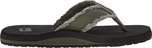 Quiksilver MONKEY ABYSS M SNDL XGKC - sandalias abiertas de lona hombre, Verde (Green / Black / Brown), 45