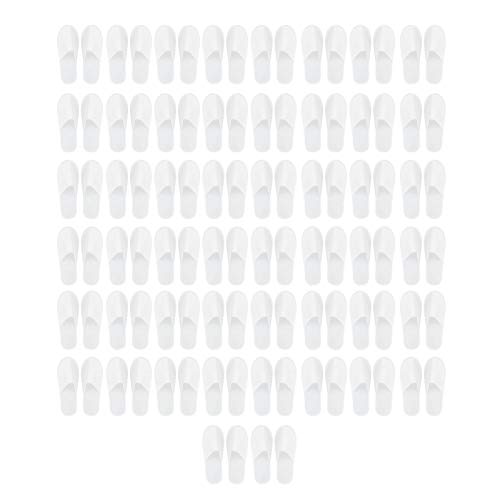 Raguso 50 Pares de Zapatillas portátiles Antideslizantes Desechables de Punta Cerrada para el hogar, SPA, Hotel, Fiesta, Invitados(No Tejido)