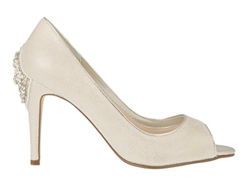 Rainbow Club Natala Stiletto Ivory Champagne - Zapatos de novia, color Marfil, talla 41 EU