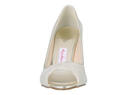 Rainbow Club Natala Stiletto Ivory Champagne - Zapatos de novia, color Marfil, talla 41 EU