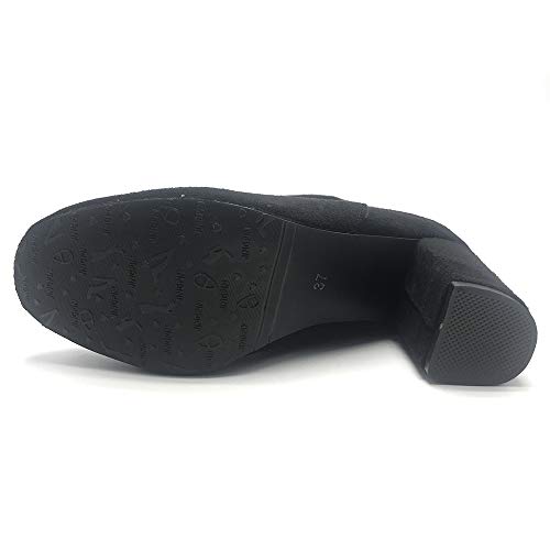 RAZAMAZA Botas Moda de Rodilla Tacon Alto para Mujer (32 AS, SM Black)