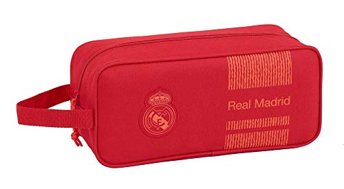 Real Madrid CF Bolso Zapatillas Zapatillero 34 cm, Rojo
