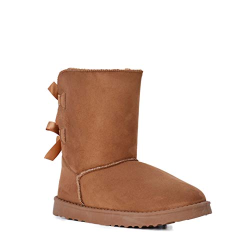 Rebajas Botas Estilo Australiano con Forro de Pelo y Cierre Elástico. (38)