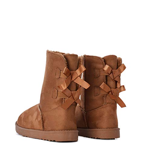 Rebajas Botas Estilo Australiano con Forro de Pelo y Cierre Elástico. (38)