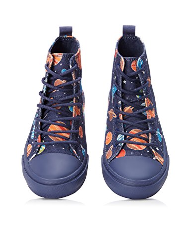 RED WAGON Zapatillas Altas para Niños, Multicolor (Space Print), 34.5 EU