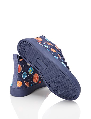 RED WAGON Zapatillas Altas para Niños, Multicolor (Space Print), 34.5 EU