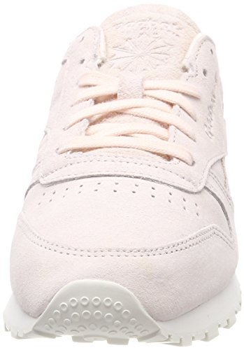 Reebok CL LTHR Shimmer, Zapatillas Mujer, Rosa Pale Pink Matte Silver Chalk 000, 37.5 EU