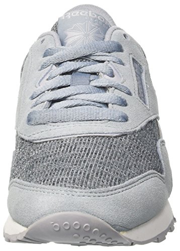 Reebok Cl Nylon, Zapatillas de Deporte Mujer, Gris (Cozy/Meteor Gry/Cloud Gry/White/Black), 36 EU