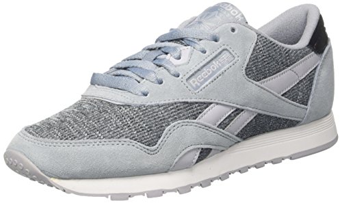 Reebok Cl Nylon, Zapatillas de Deporte Mujer, Gris (Cozy/Meteor Gry/Cloud Gry/White/Black), 36 EU