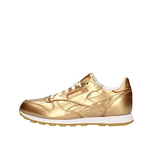 Reebok Classic Leather Metallic, Zapatillas de Running Mujer, Dorado (RBK Brass/White), 36.5 EU