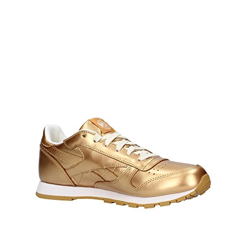 Reebok Classic Leather Metallic, Zapatillas de Running Mujer, Dorado (RBK Brass/White), 36.5 EU