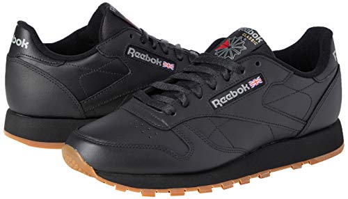 Reebok Classic Leather - Zapatillas de cuero para hombre, color negro (black / gum 2), talla 41