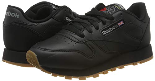 Reebok Classic Leather Zapatillas, Mujer, Negro (Int / Black / Gum), 37 EU