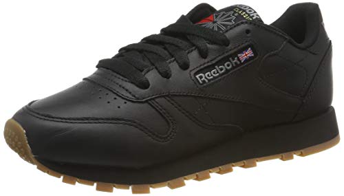 Reebok Classic Leather Zapatillas, Mujer, Negro (Int / Black / Gum), 37 EU