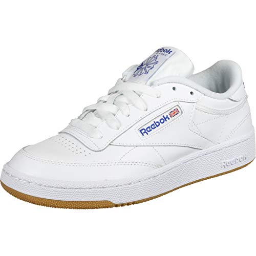 Reebok Club C 85, Sneaker Hombre, Blanco (INT White/Royal Gum), 43 EU