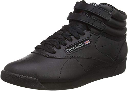 Reebok Freestyle Hi - Zapatillas de cuero para mujer, Negro (Black), 35.5 EU