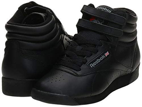 Reebok Freestyle Hi - Zapatillas de cuero para mujer, Negro (Black), 36 EU