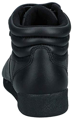 Reebok Freestyle Hi - Zapatillas de cuero para mujer, Negro (Black), 38.5 EU