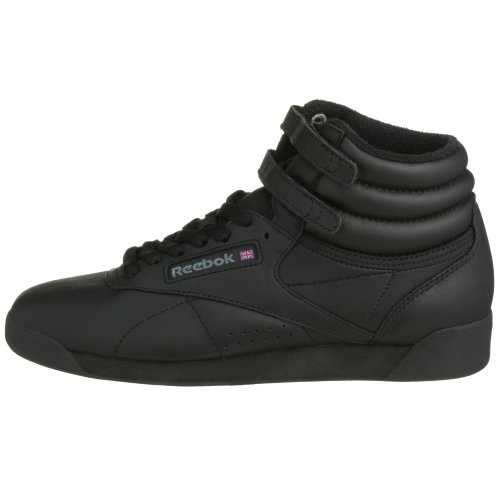 Reebok Freestyle Hi - Zapatillas de cuero para mujer, Negro (Black), 40.5 EU