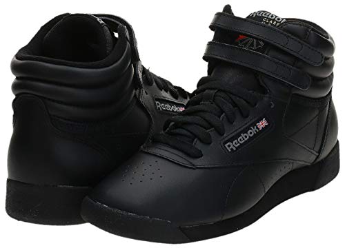 Reebok Freestyle Hi - Zapatillas de cuero para mujer, Negro (Black), 41 EU