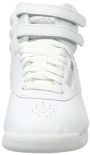 Reebok Freestyle Hi, Zapatillas de Gimnasia, Blanco (White/Silver), 34.5 EU