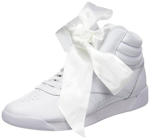 Reebok F/s Hi Satin Bow, Zapatillas de Gimnasia Mujer, (White/Skull Grey White/Skull Grey), 38 EU