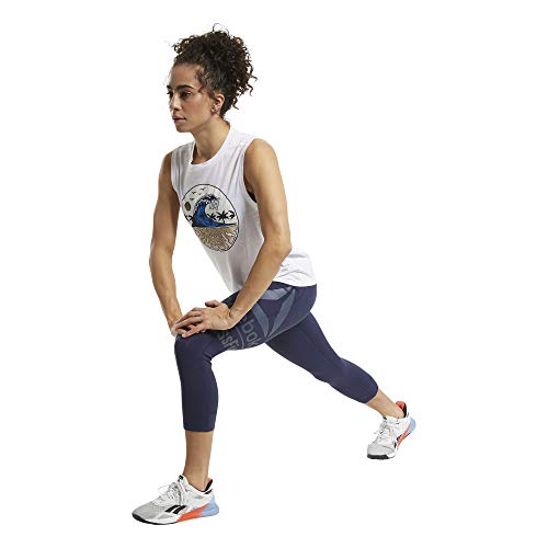 Reebok RC Tidal Wave Muscle Camiseta, Mujer, Blanco, M