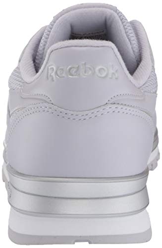 Reebok Zapatillas clásicas de piel para mujer, gris (Plata de ley gris/plateado metálico/blanco.), 36.5 EU