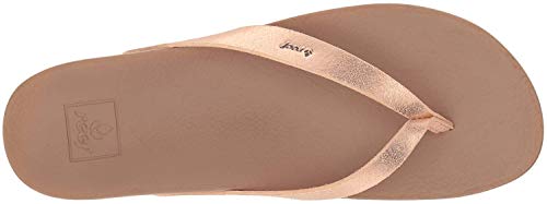 Reef Cushion Bounce Court, Chanclas Mujer, Oro Rosa, 38.5