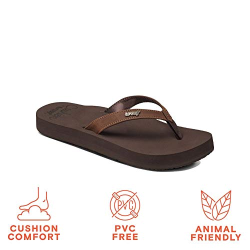 Reef Cushion Luna, Chanclas Mujer, Brown, 37.5 EU