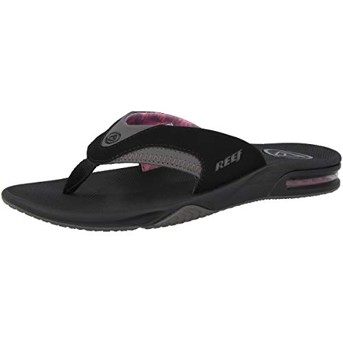 Reef Fanning, Chanclas Mujer, Black/Grey, 42.5 EU