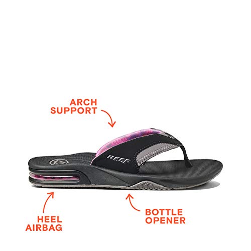 Reef Fanning, Chanclas Mujer, Multicolor (Black/Grey Bla), 36 EU