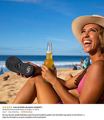 Reef Fanning, Chanclas Mujer, Multicolor (Black/Grey Bla), 36 EU