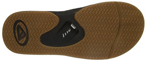 Reef Fanning, Chanclas para Hombre, Negro (Black/Silver), 46 EU