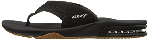 Reef Fanning, Chanclas para Hombre, Negro (Black/Silver), 46 EU