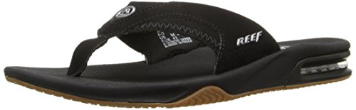 Reef Fanning, Chanclas para Hombre, Negro (Black/Silver), 46 EU