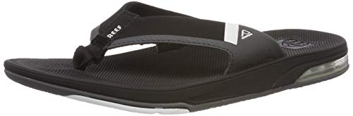 Reef Fanning Low, Chanclas Hombre, Negro (Black/White Blw), 43 EU