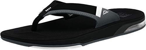 Reef Fanning Low, Chanclas Hombre, Negro (Black/White Blw), 43 EU