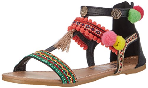 Refresh 063364, Sandalias con Punta Abierta Mujer, Negro (Black), 39 EU