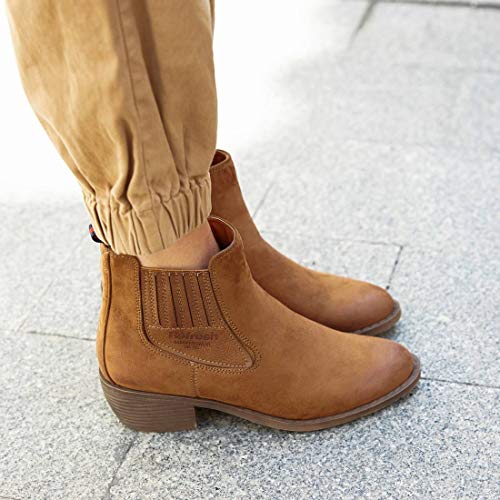 REFRESH - Botín Campera de Tela para Mujer - Color Marrón