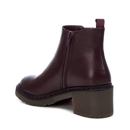 REFRESH - Botín Casual con Tacón Bajo para Mujer - Color Rojo