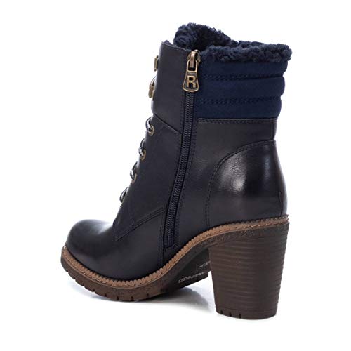 REFRESH - Botín Casual con Tacón para Mujer - Color Azul