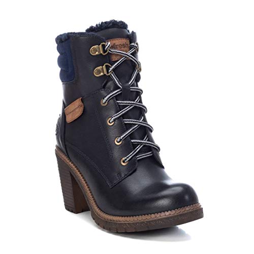 REFRESH - Botín Casual con Tacón para Mujer - Color Azul