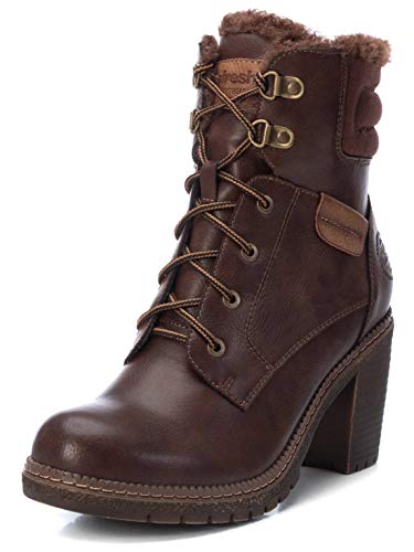 REFRESH - Botín Casual con Tacón para Mujer - Color Marrón