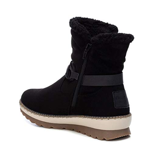 REFRESH - Botín Casual de Tela para Mujer - Color Negro