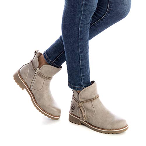 REFRESH - Botín Motera para Mujer - Color Blanco