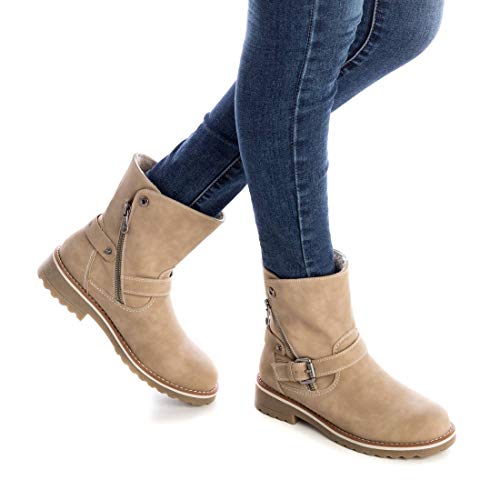 REFRESH - Botín Motera para Mujer - Color Marrón